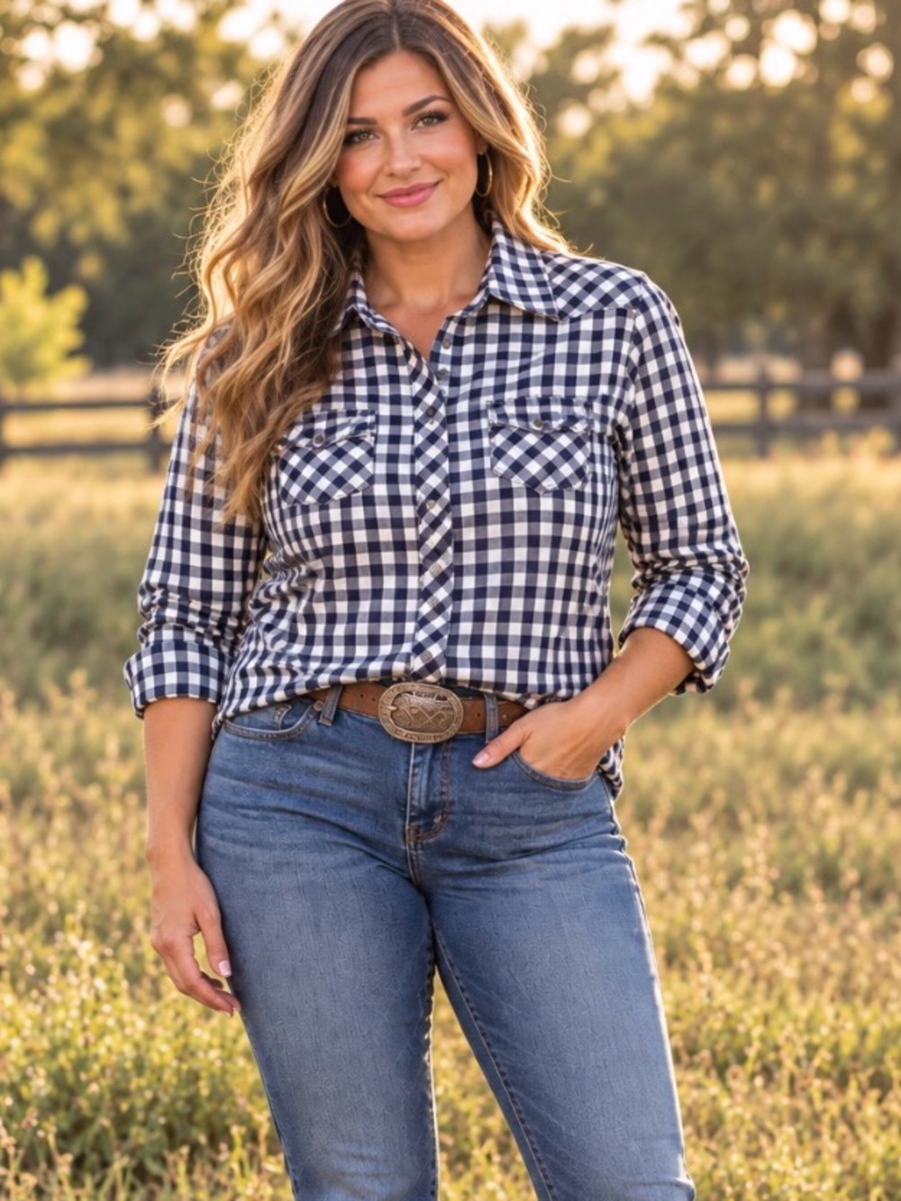 Ariat Snap Button Up Women’s Shirt Large Like New Western Rodeo Country